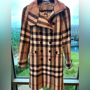 BURBERRY Nova Plaid Double Breasted Women’s Coat